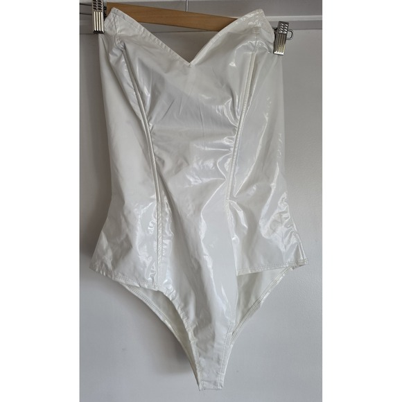 Leg Avenue Tops - NWT Leg Avenue Bodysuit Women M White Sleeveless One Piece Rave Festival